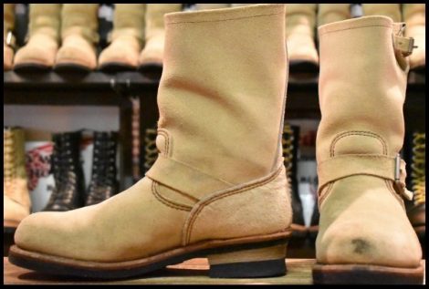 【9.5D 良品 08年】レッドウィング 8268 スエード エンジニア ホーソーンアビレーン ラフアウト スチールトゥ ブーツ redwing HOPESMORE