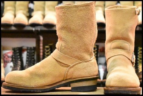 【9.5D 良品 PT99プリント 04年】レッドウィング 8268 スエードエンジニア ラフアウト ブーツ redwing HOPESMORE