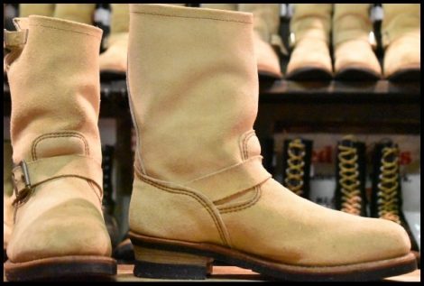【9.5D 良品 08年】レッドウィング 8268 スエード エンジニア ホーソーンアビレーン ラフアウト スチールトゥ ブーツ redwing HOPESMORE