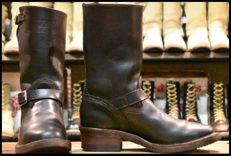 【8.5D 良品 10年】WESCO ウエスコ ナローボス ブラック 黒 エンジニア ビブラム700シングル カスタムボス ブーツ HOPESMORE