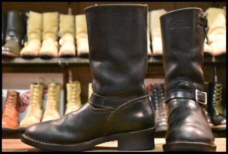 【9.5E? 良品】WESCO ウエスコ ボス ブラック 黒 11インチハイト ビブラム430シングル ブーツ エンジニア BOSS HOPESMORE