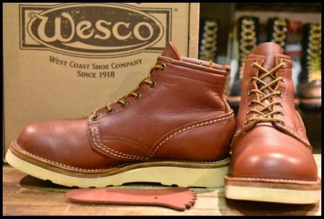 【7E 箱付 美品 21年】WESCO ウエスコ ジョブマスター レッドウッド 赤茶 6インチハイト 編み上げ ラプター ブーツ HOPESMORE