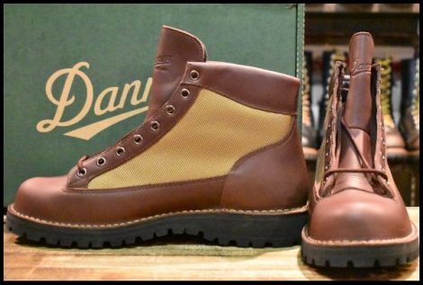 【8.5 箱付 未使用】Danner ダナーフィールド D121003 ブラック 黒 ゴアテックス ビブラム 編み上げ ブーツ ダナーライト HOPESMORE
