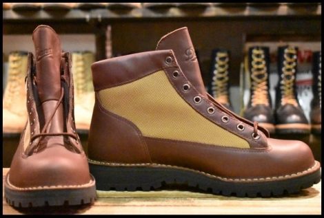 【8.5 箱付 未使用】Danner ダナーフィールド D121003 ブラック 黒 ゴアテックス ビブラム 編み上げ ブーツ ダナーライト HOPESMORE