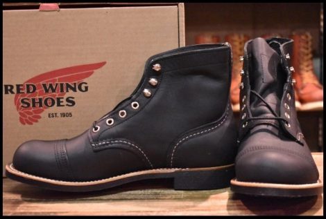 【8D 箱付 未使用 24年】レッドウィング 8084 アイアンレンジャー ブラック ハーネス 黒 キャップトゥ ブーツ redwing HOPESMORE