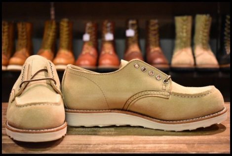 【8D 箱付 未使用 24年】レッドウィング 8079 オックスフォード ホーソーンアビレーンラフアウト ベージュ ブーツ redwing HOPESMORE