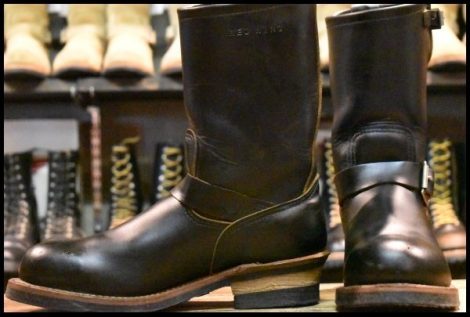 【9D 良品 18年】レッドウィング 9268 エンジニア 黒 ブラック クローンダイク スチールトゥ ブーツ redwing HOPESMORE