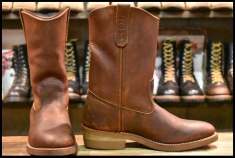 【8E 良品 11年】レッドウィング 8159 ペコス 茶 ブラウン アンバー ハーネス プルオン 1155 ブーツ redwing pecos HOPESMORE