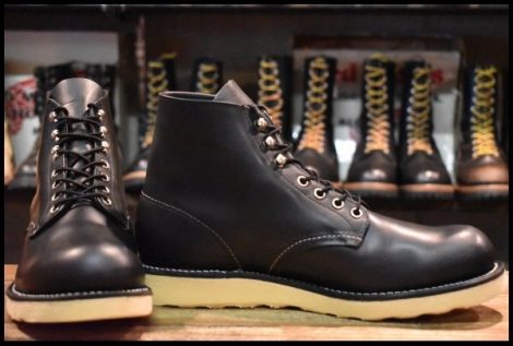 【9D 良品 06年】レッドウィング 8165 アイリッシュセッター 黒 ブラッククローム プレーントゥ 編み上げ ブーツ redwing HOPESMORE