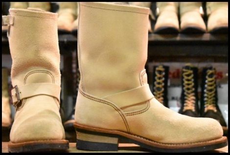 【8D 良品 10年】レッドウィング 8268 スエード エンジニア ホーソーンアビレーン ラフアウト スチールトゥ ブーツ redwing HOPESMORE