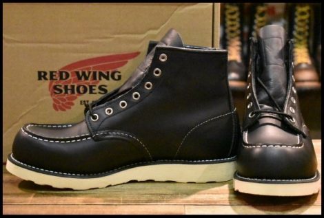 【9E 箱付 未使用 17年】レッドウィング 8179 アイリッシュセッター 黒 ブラッククローム モックトゥ 8130 ブーツ redwing HOPESMORE