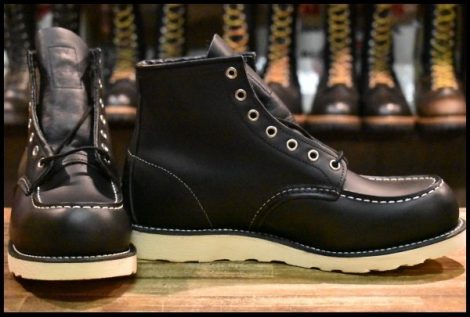 【9E 箱付 未使用 17年】レッドウィング 8179 アイリッシュセッター 黒 ブラッククローム モックトゥ 8130 ブーツ redwing HOPESMORE