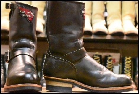 【8D 箱付 良品 PT99刺繍 Y’S別注】レッドウィング 2268 エンジニア 黒 ブラッククローム ヨージヤマモト ブーツ redwing ワイズ HOPESMORE