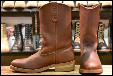 【8E 良品 11年】レッドウィング 8159 ペコス 茶 ブラウン アンバー ハーネス プルオン 1155 ブーツ redwing pecos HOPESMORE