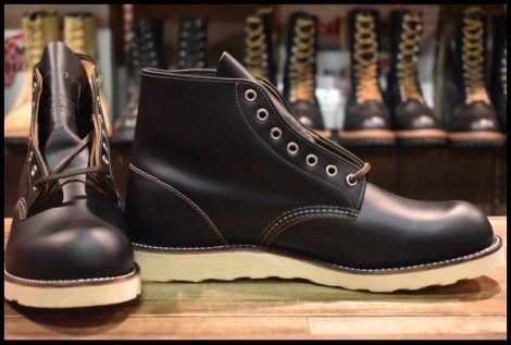 【11D 箱付 未使用 17年】レッドウィング 9870 アイリッシュセッター クローンダイク プレーントゥ ブラック 黒 ブーツ redwing HOPESMORE