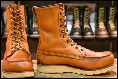 【7EE 良品 旧犬タグ スクエアステッチ 82年10月刻印】レッドウィング 877 ロング アイリッシュセッター オロラセット HOPESMORE