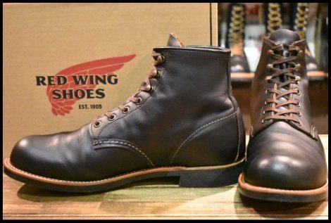 【9.5D 箱付 美品 23年】レッドウィング 3345 ブラックスミス 黒 プレーリー プレーントゥ レースアップ ブーツ redwing HOPESMORE