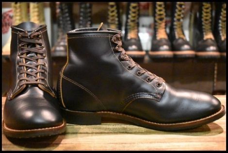 【10D 箱付 美品 23年】レッドウィング 9060 ベックマン ブラッククローンダイク 黒 茶芯 フラットボックス ブーツ redwing HOPESMORE