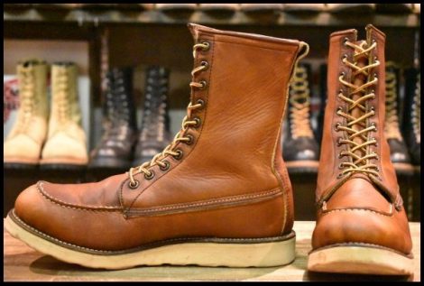 【9.5D 良品 犬刻印 97年】レッドウィング 877 ロング アイリッシュセッター 茶 オロイジナル モックトゥ ブーツ redwing HOPESMORE