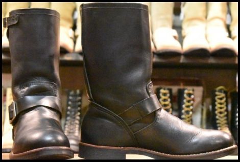 【8.5D 良品 10年】レッドウィング 2990 エンジニア 黒 ブラック ハーネスレザー スチール無し ブーツ 2966 redwing HOPESMORE