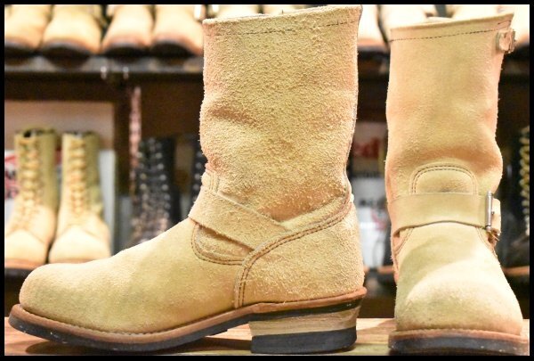 【7.5D 良品 13年】レッドウィング 8268 スエード エンジニア ホーソーンアビレーン ラフアウト スチールトゥ ブーツ redwing HOPESMORE