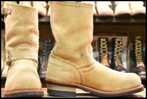 【7.5D 良品 13年】レッドウィング 8268 スエード エンジニア ホーソーンアビレーン ラフアウト スチールトゥ ブーツ redwing HOPESMORE