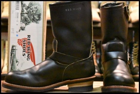 【9D 箱付 美品 17年】レッドウィング 9268 エンジニア 黒 ブラック クローンダイク スチールトゥ ブーツ redwing HOPESMORE