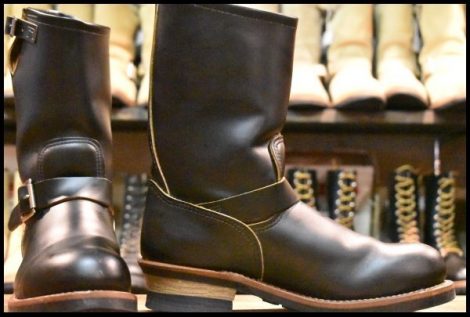 【9D 箱付 美品 17年】レッドウィング 9268 エンジニア 黒 ブラック クローンダイク スチールトゥ ブーツ redwing HOPESMORE