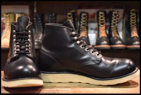 【7.5D 良品 羽タグ 97年】レッドウィング 8165 アイリッシュセッター 黒 ブラッククローム プレーントゥ ブーツ redwing HOPESMORE