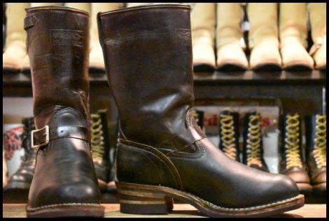【8E 良品 05年】WESCO ウエスコ チャンピオンボス ブラック ホースハイド 黒 11インチハイト ビブラム700 エンジニア ブーツ HOPESMORE