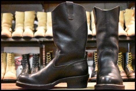 【7E 良品 00年】WESCO ウエスコ カスタムウエスタンボス ブラック ビブラム430シングル カスタムモリソン ブーツ HOPESMORE