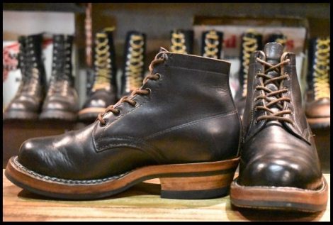 【7.5EE 良品】WHITE’S ホワイツ セミドレス ブラック ホースハイド 黒 レザーライニング ブーツ ビブラム430ダブル HOPESMORE