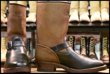 【10.5E 美品 15年】WESCO ウエスコ ナローボス 7710 ホースハイド エンジニア ブラック×ブラウン ツートン ブーツ BOSS HOPESMORE