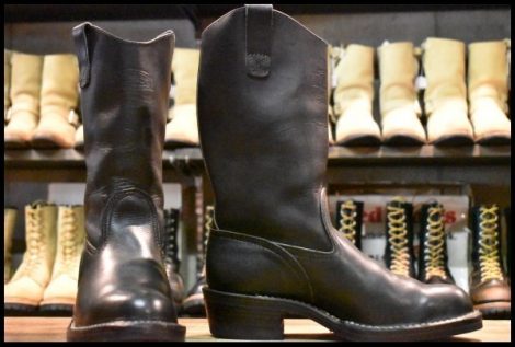 【7E 良品 00年】WESCO ウエスコ カスタムウエスタンボス ブラック ビブラム430シングル カスタムモリソン ブーツ HOPESMORE