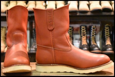【8.5E 美品 10年】レッドウィング 8866 ペコス 赤茶 オロラセット クッションソール プルオン ブーツ redwing pecos HOPESMORE