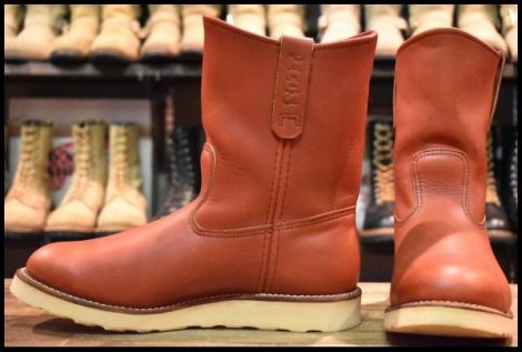 【8.5E 美品 10年】レッドウィング 8866 ペコス 赤茶 オロラセット クッションソール プルオン ブーツ redwing pecos HOPESMORE