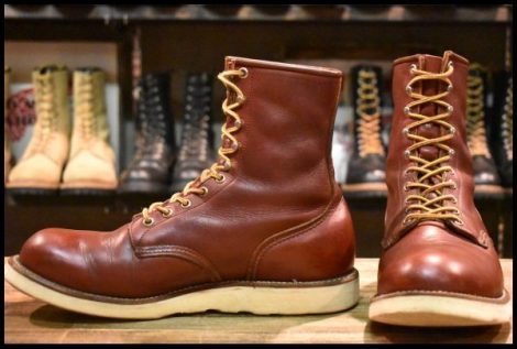【9D 良品 半円犬タグ 96年】レッドウィング 8159 ロング アイリッシュセッター プレーントゥ オロラセット ブーツ 877 redwing HOPESMORE