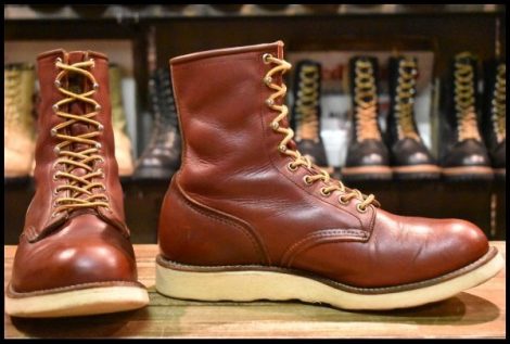 【9D 良品 半円犬タグ 96年】レッドウィング 8159 ロング アイリッシュセッター プレーントゥ オロラセット ブーツ 877 redwing HOPESMORE