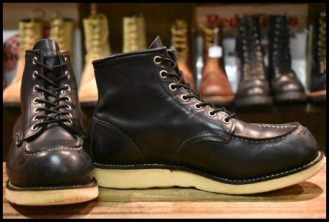【8D 良品 04年】レッドウィング 8130 アイリッシュセッター 黒 ブラッククローム モックトゥ 編み上げ 8179 ブーツ redwing HOPESMORE