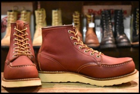 【8E 美品 犬タグ 98年】レッドウィング 8875 アイリッシュセッター 赤茶 オロラセット モックトゥ ブーツ redwing HOPESMORE
