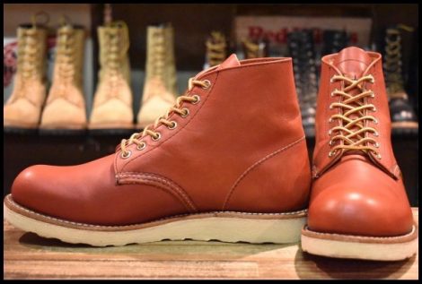 【9D 美品 犬タグ復刻 19年】レッドウィング 8166 アイリッシュセッター 赤茶 オロラセット プレーントゥ ブーツ redwing HOPESMORE