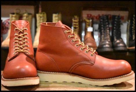 【9D 美品 犬タグ復刻 19年】レッドウィング 8166 アイリッシュセッター 赤茶 オロラセット プレーントゥ ブーツ redwing HOPESMORE
