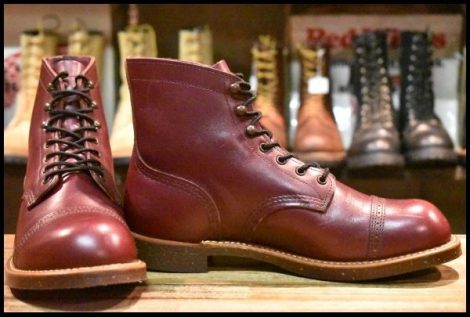 【8D 箱付 美品 16年】レッドウィング 8012 アイアンレンジ マンソン バーガンディ セトラー キャップトゥブーツ redwing HOPESMORE