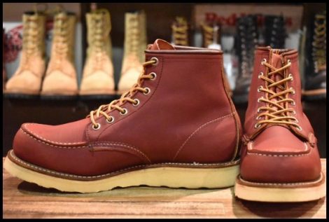 【8E 美品 犬タグ 98年】レッドウィング 8875 アイリッシュセッター 赤茶 オロラセット モックトゥ ブーツ redwing HOPESMORE