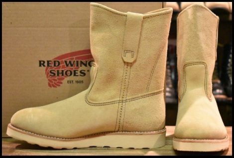 【7.5E 箱付 未使用 12年】レッドウィング 8168 スエード ペコス ホーソーンアビレーンラフアウト ブーツ redwing pecos HOPESMORE