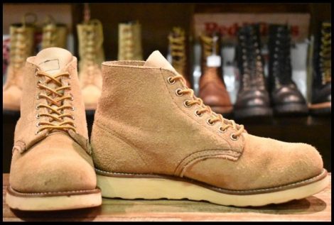 【7E 良品 羽タグ 99年】レッドウィング 8167 スエード アイリッシュセッター タン ラフアウト プレーントゥ ブーツ redwing HOPESMORE