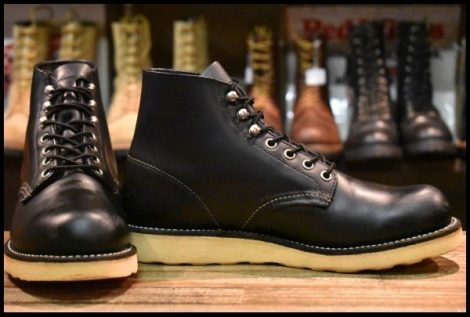 【7D 美品 07年】レッドウィング 8165 アイリッシュセッター 黒 ブラッククローム プレーントゥ 編み上げ ブーツ redwing HOPESMORE