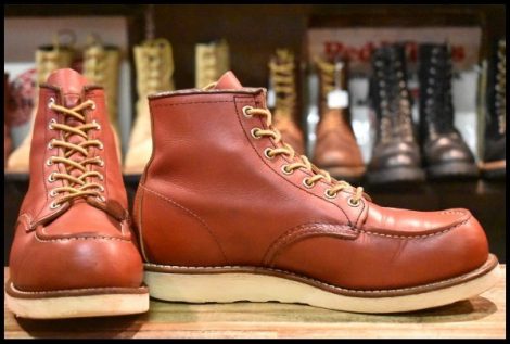 【8.5E 良品 犬タグ復刻 19年】レッドウィング 8875 アイリッシュセッター 赤茶 オロラセット モックトゥ ブーツ redwing HOPESMORE