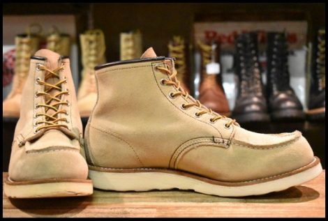【9.5E 良品 08年】レッドウィング 8173 スエード アイリッシュセッター ホーソーン ラフアウト モックトゥ ブーツ redwing HOPESMORE