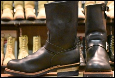 【9D 美品 06年】レッドウィング 2268 エンジニア 黒 ブラッククローム スチールトゥ ブーツ redwing HOPESMORE